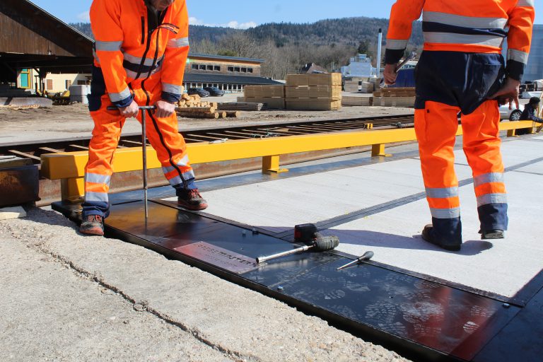 montage pont bascule - technicien